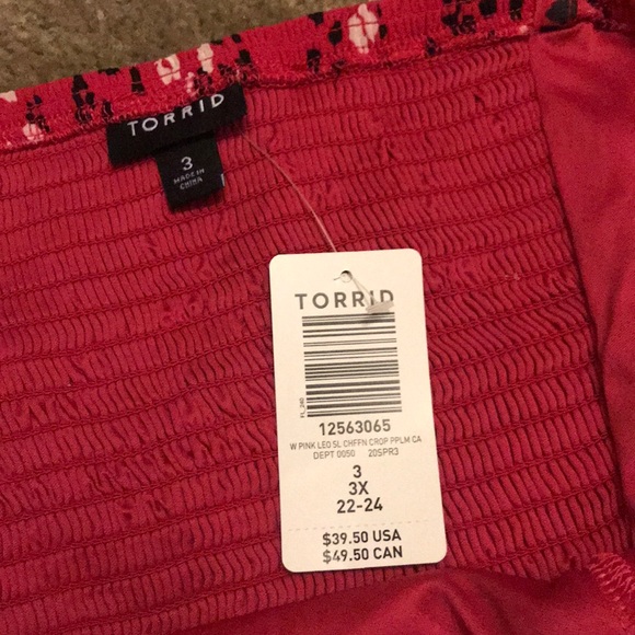 Torrid FUCHSIA PINK LEOPARD CHIFFON MIDI CAMI - Picture 5 of 6